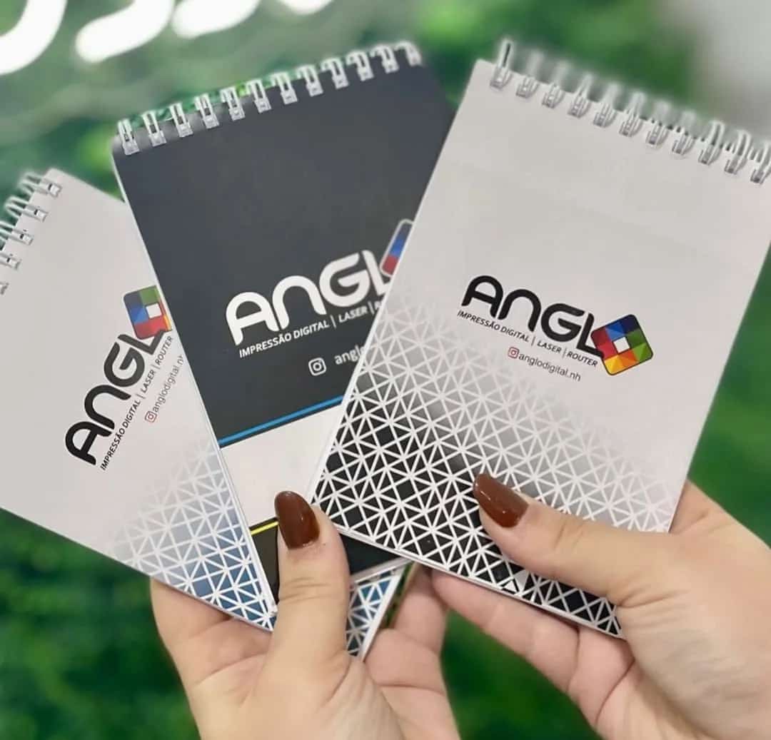 Blocos personalizados, brindes corporativos personalizados produzido pela Anglo Digital em Novo Hamburgo